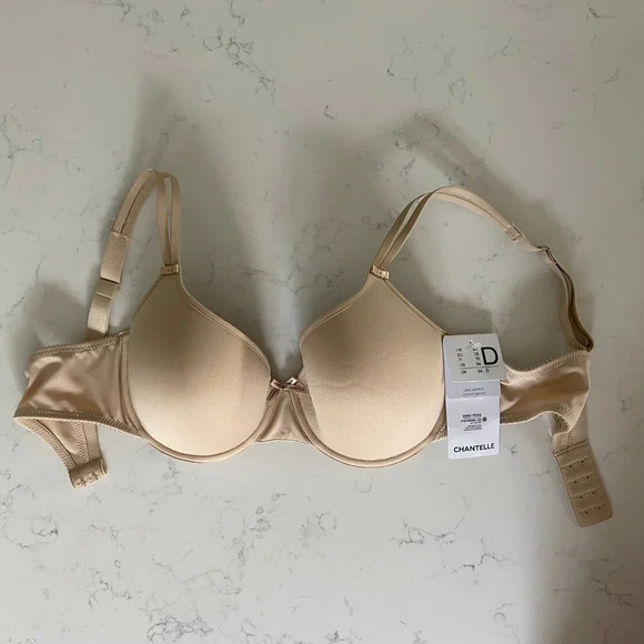 Chantelle Basic Invisible Underwire Memory Foam T Shirt Bra Nude Sz 34D NWT - Picture 10 of 12